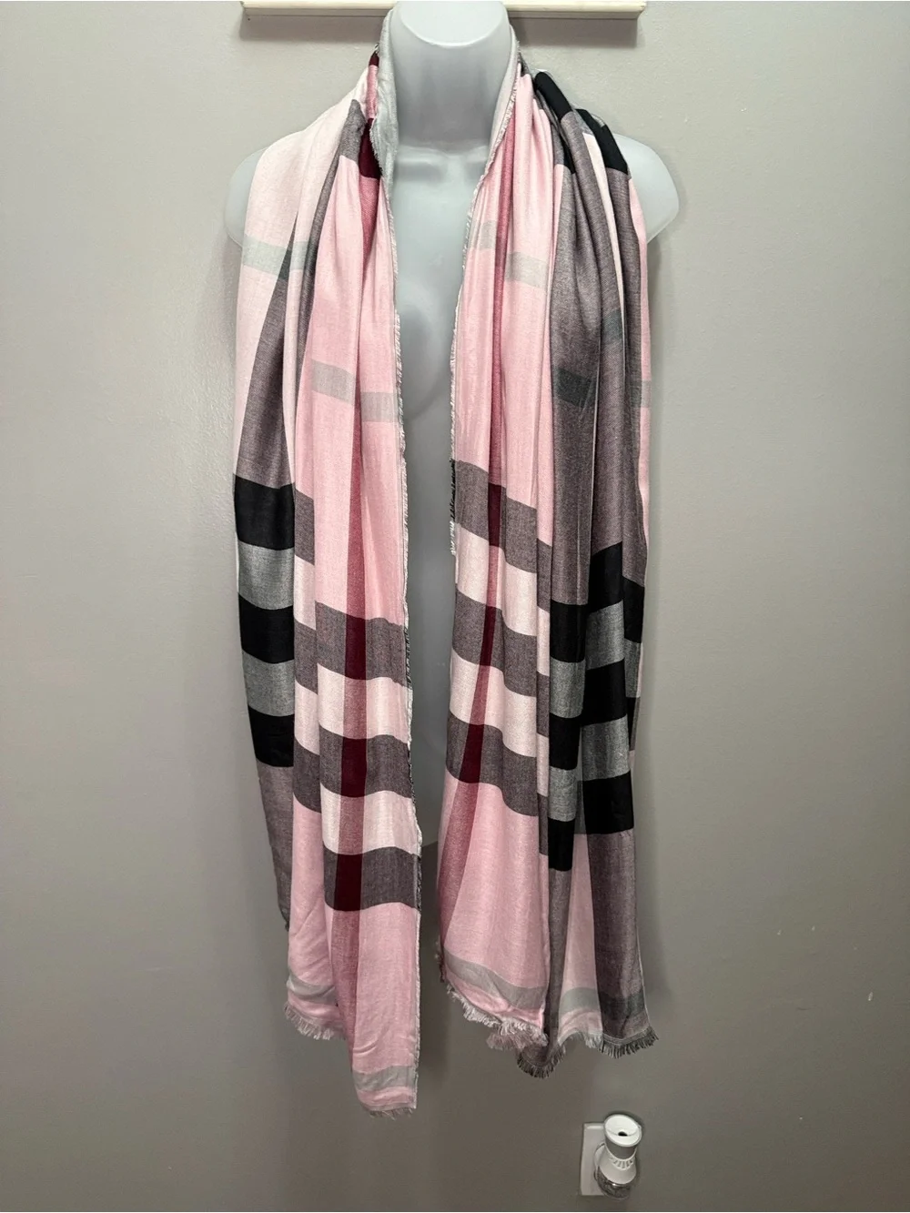 Burberry Cashmere Wide Check Scarf